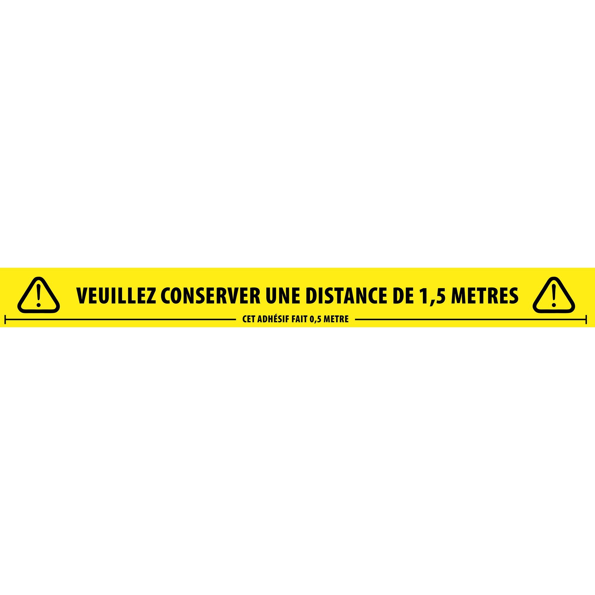 Social distancing TAPE geel/zwart Franstalig