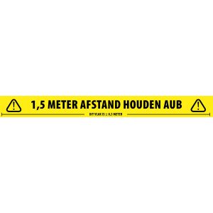 Social distancing TAPE geel/zwart Nederlandstalig