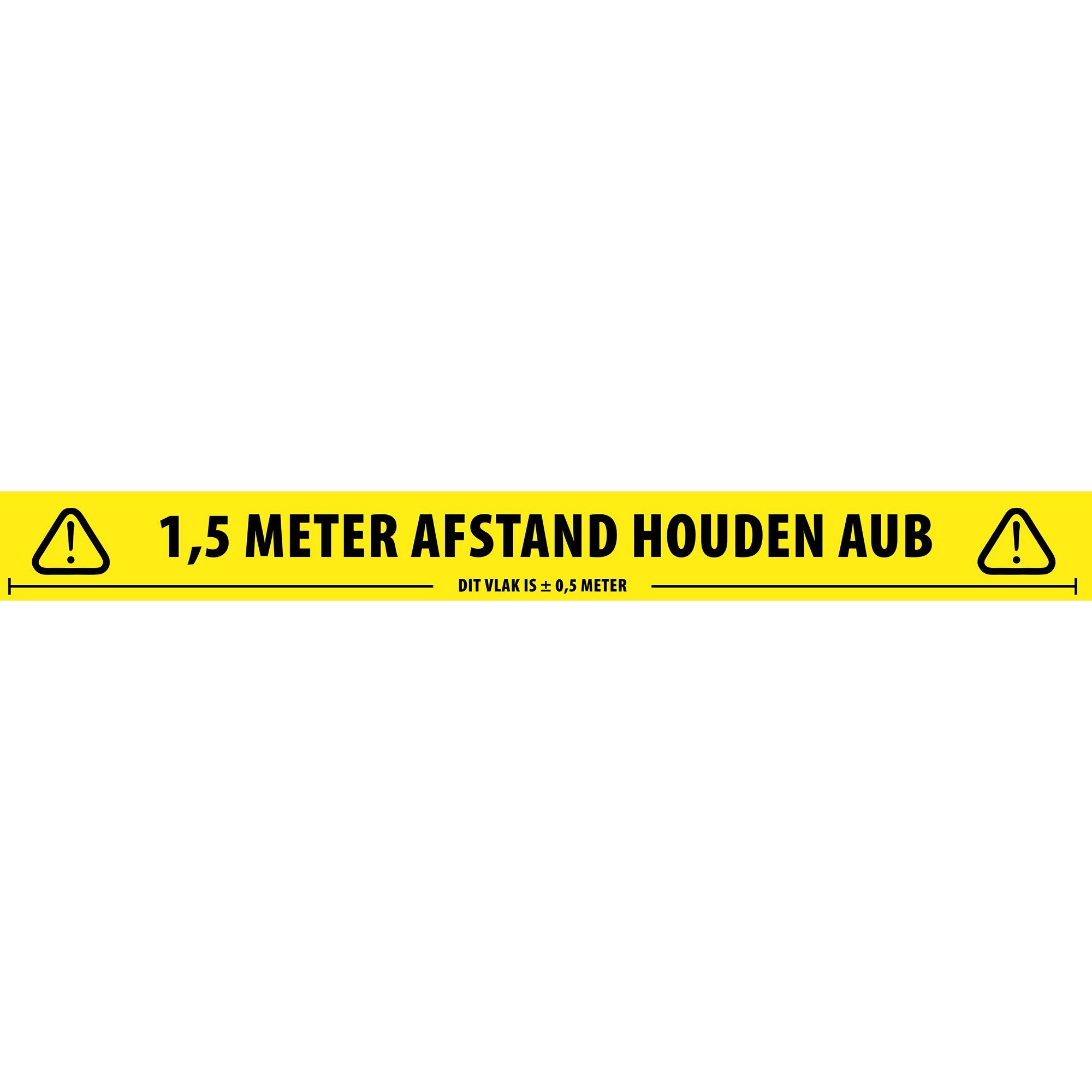 Social distancing TAPE geel/zwart Nederlandstalig