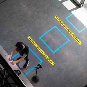 Social distancing TAPE geel/zwart Nederlandstalig
