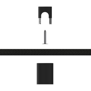 Kabelhouder zwart set van 5 stuks