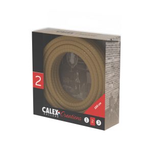Textiel omwikkelde kabel 1,5 meter goud