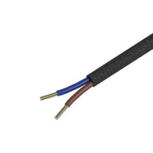 Textiel omwikkelde kabel 1,5 meter grijs