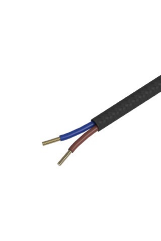 Textiel omwikkelde kabel 1,5 meter grijs