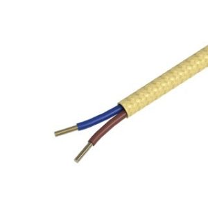 Textiel omwikkelde kabel 1,5 meter metallic goud