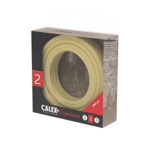 Textiel omwikkelde kabel 3 meter metallic goud