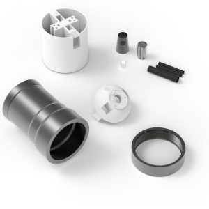 Fitting aluminium model M-035 mat parel zwart E27