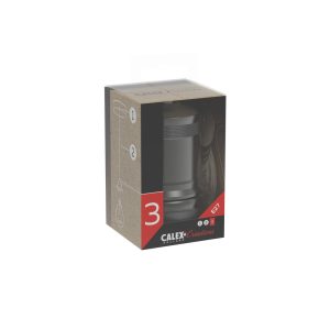 Fitting aluminium model M-003 mat parel zwart E27