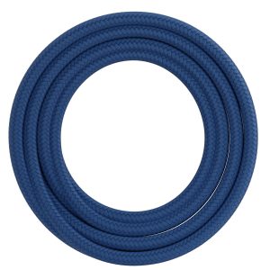 Textiel omwikkelde kabel 1,5 meter blauw