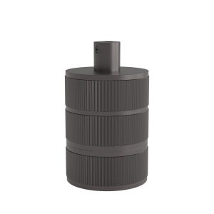 Fitting aluminium 3 ringen model mat parel zwart E27