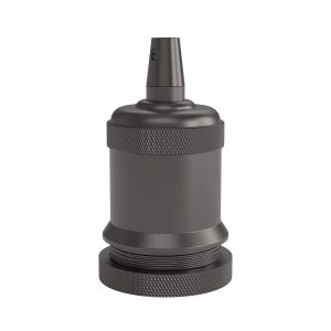 Fitting aluminium model M-003 mat parel zwart E27