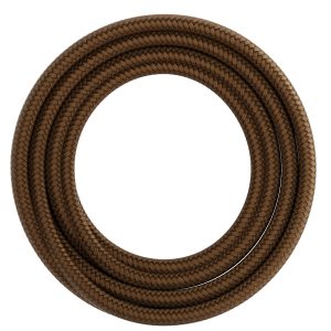 Textiel omwikkelde kabel 1,5 meter metallic bruin