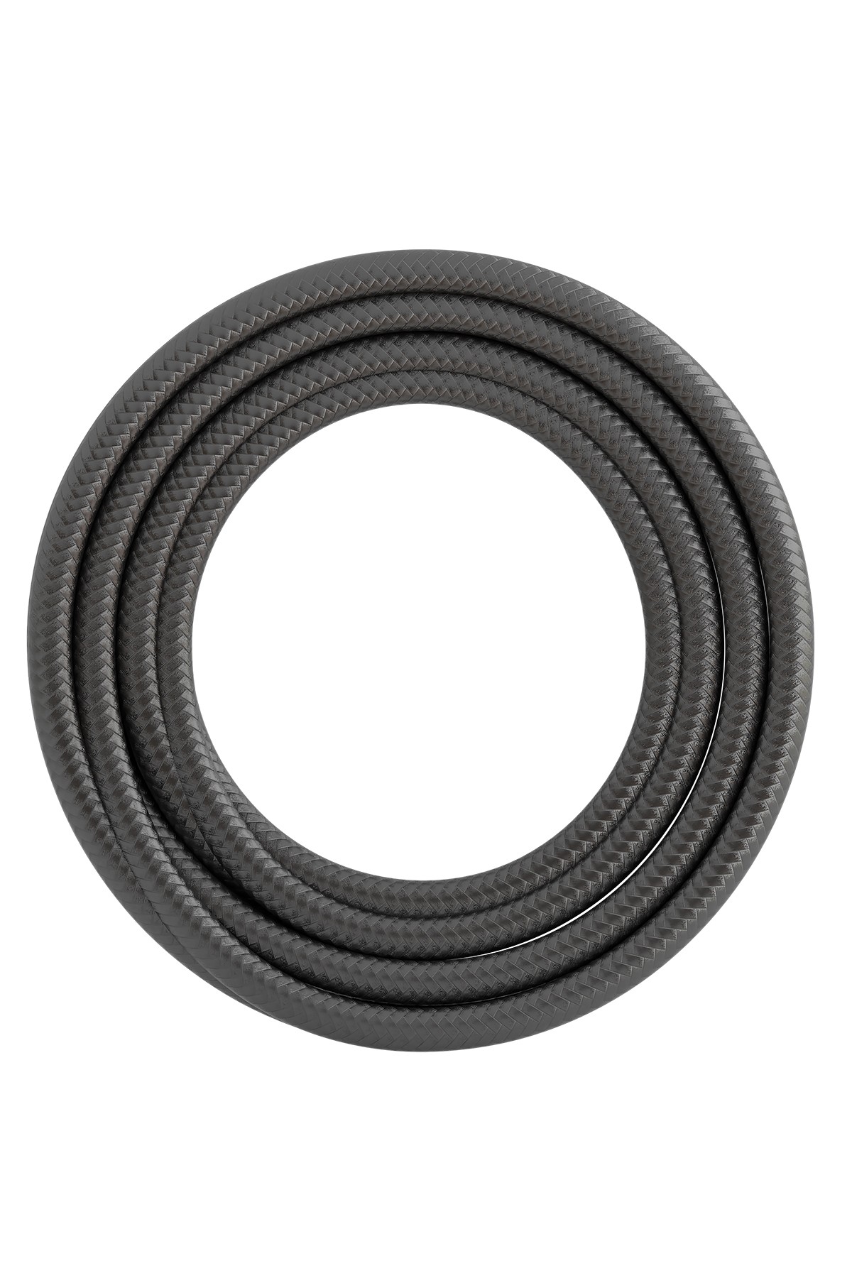 Textiel omwikkelde kabel 1,5 meter metallic grijs