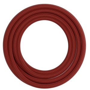 Textiel omwikkelde kabel 1,5 meter rood