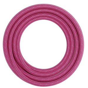 Textiel omwikkelde kabel 1,5 meter roze