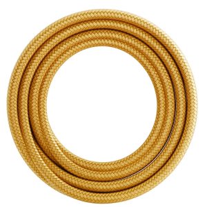 Textiel omwikkelde kabel 3 meter goud