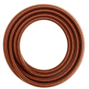 Textiel omwikkelde kabel 3 meter metallic bruin