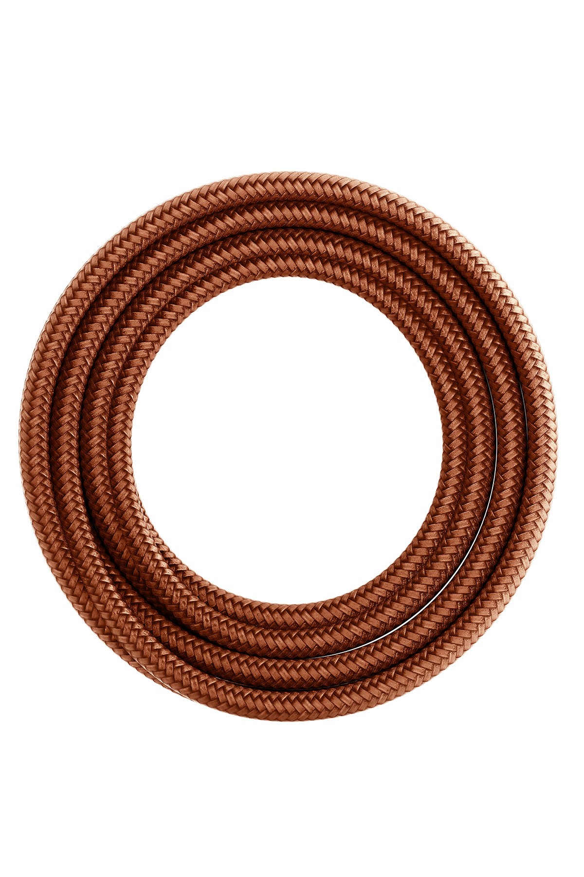 Textiel omwikkelde kabel 3 meter metallic bruin