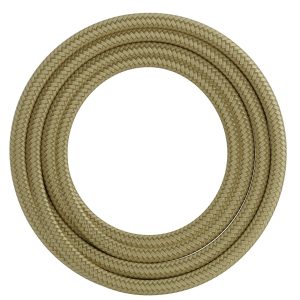 Textiel omwikkelde kabel 3 meter metallic goud