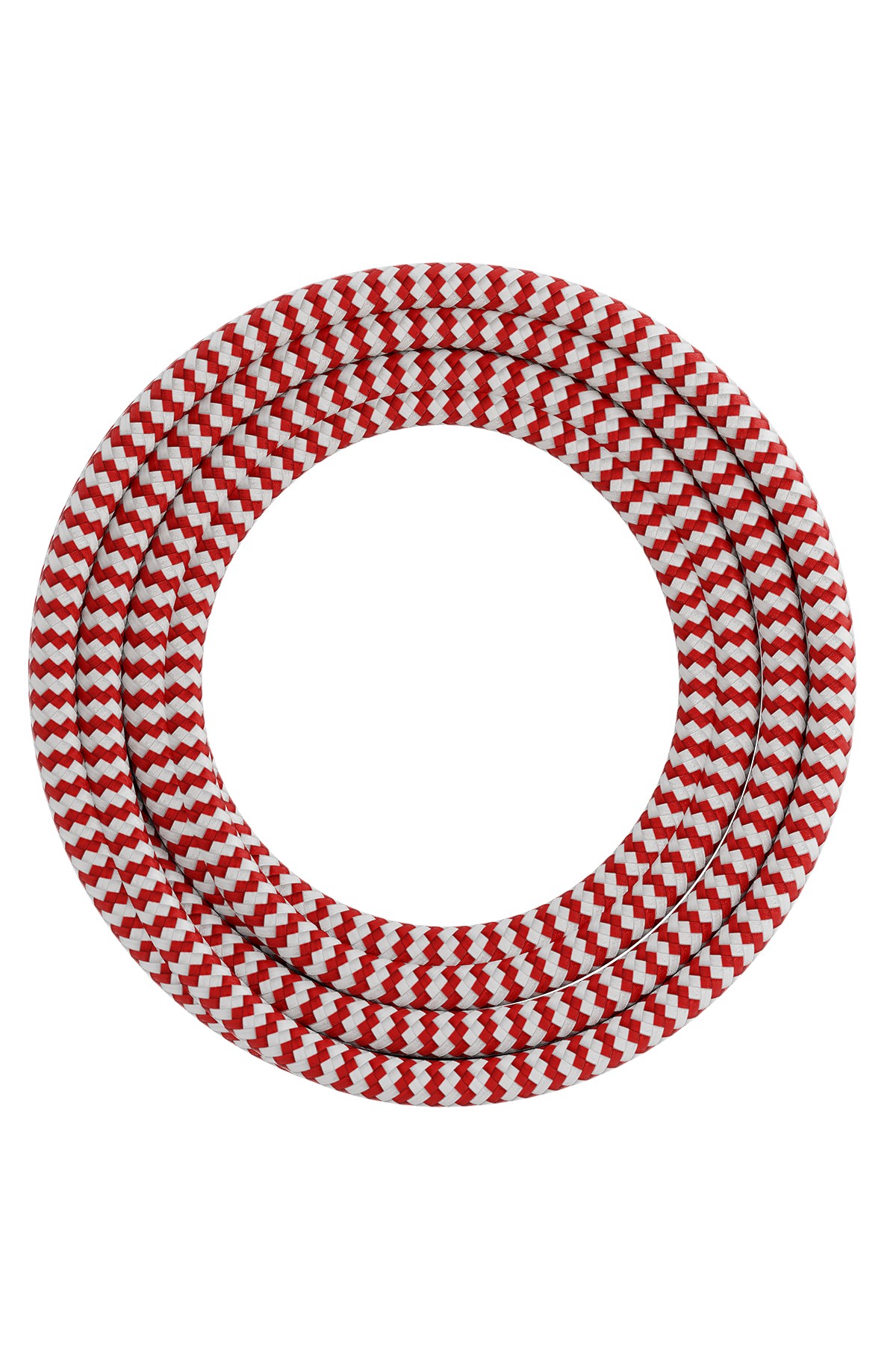 Textiel omwikkelde kabel 3 meter rood/wit