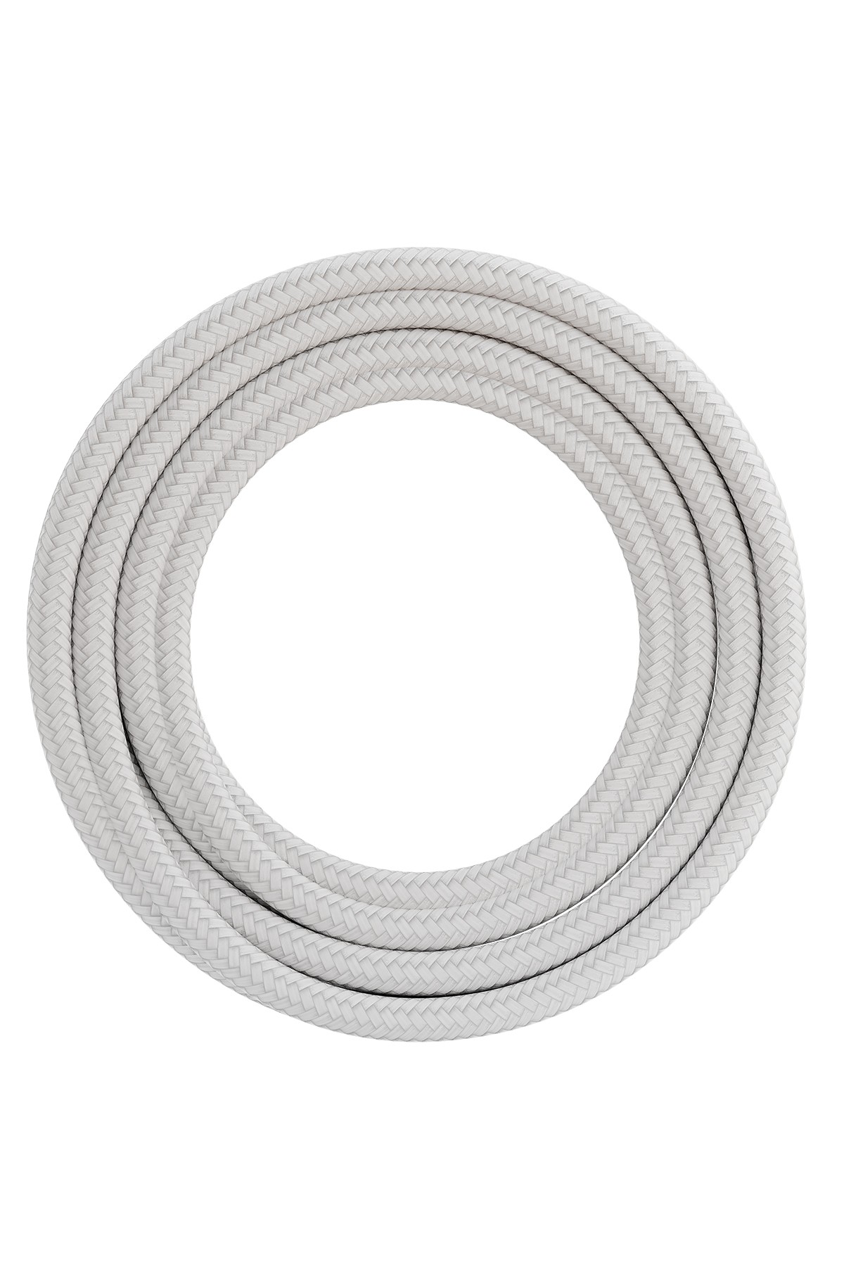 Textiel omwikkelde kabel 3 meter wit