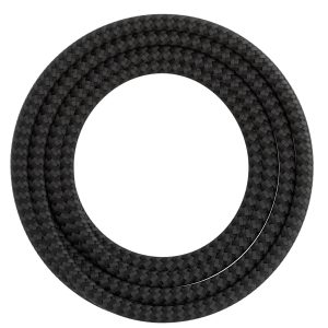 Textiel omwikkelde kabel 3 meter zwart/grijs