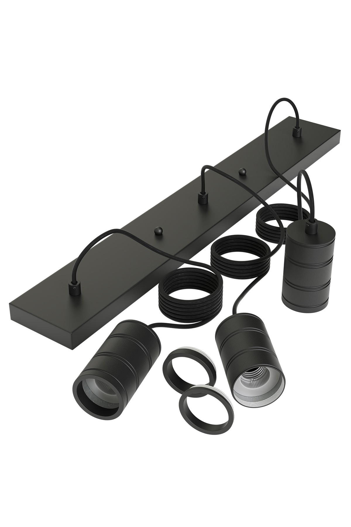 Multi pendel 3 x E27 zwart