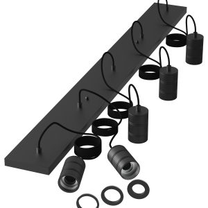 Multi pendel 5 x E27 zwart