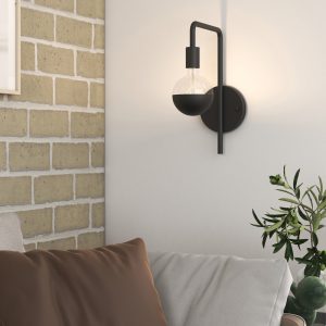 Lamphouder U-line wandarmatuur ZWART
